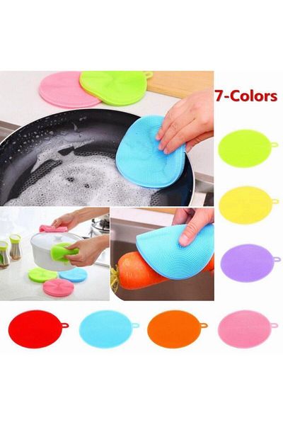 Skygo Silicone Serrated Kitchen Dishwashing Brush 2 Pieces