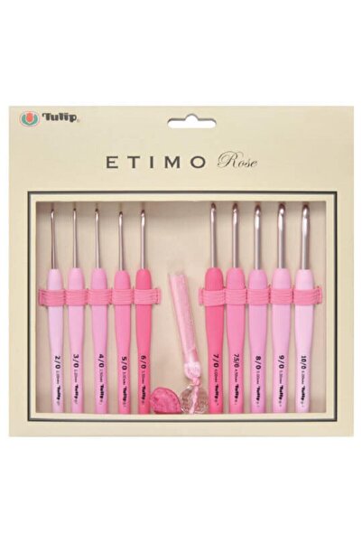 Tulip Etimo Rose 10'lu Pembe Yün Tığ Seti