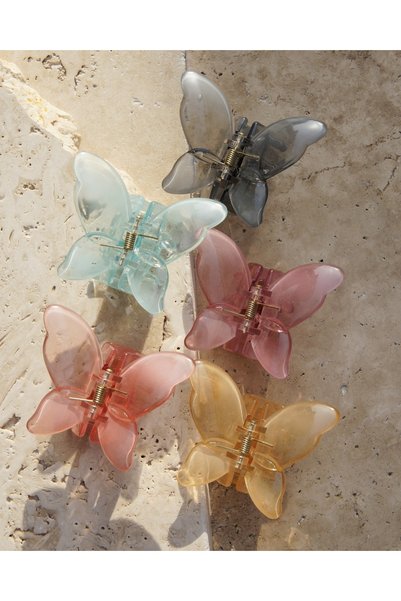 Beril Yamaç Design Studio Colored Transparent Butterfly Latch Buckle