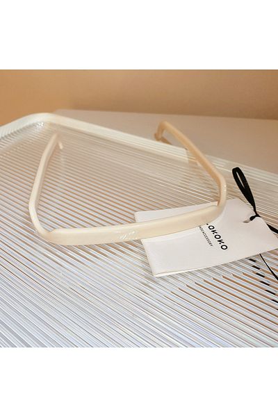 GÜLPEŞE Coroană cu efect de ochelari de culoare crem, coroană de ochelari pentru coafarea părului