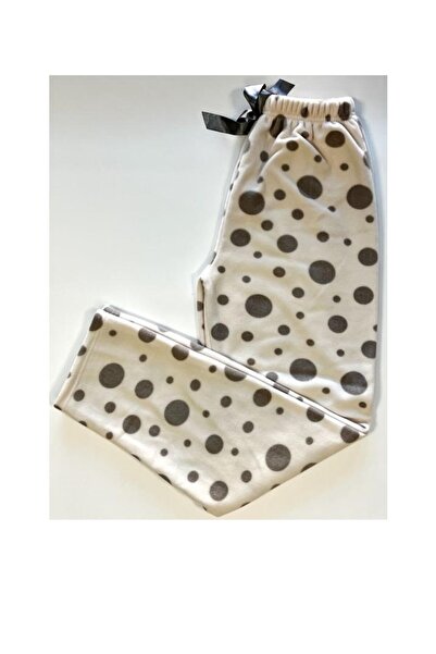 bie's Trening pentru femei, gri, alb, cu buline, fleece moale de iarnă, cu un singur fund