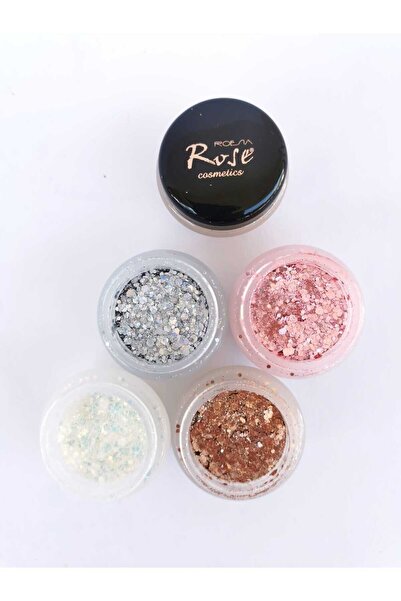 Roesıa Rose Cosmetics Rose 4 Adet Glitter Jel & Işıltılı Simli Far