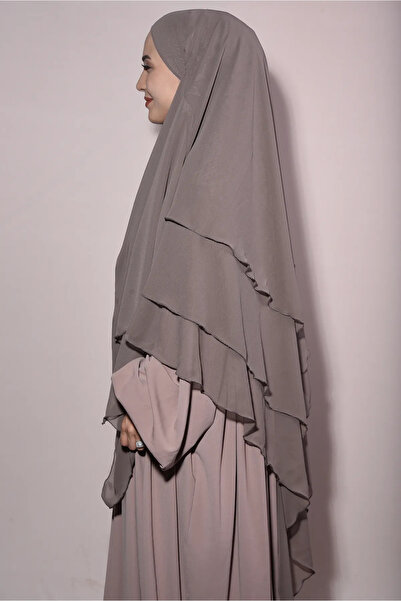 Luna Nueva Έτοιμο δεμένο σιφόν τριών στρώσεων Σουφλέ σάλι Χατζ Ούμρα Χιμάρ Χιτζάμπ Βιζόν