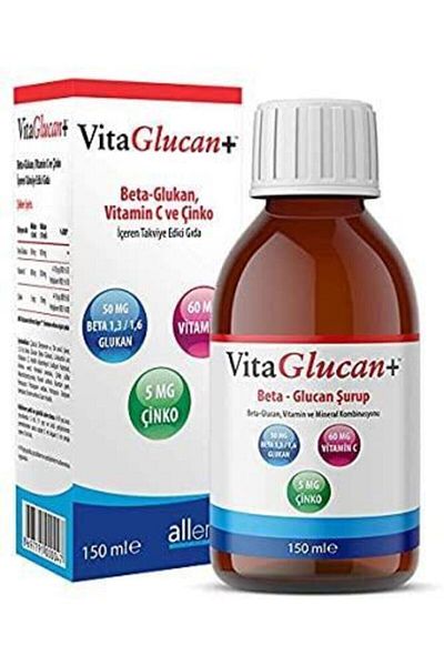 Allergo Vitaglucan+ 150 ml Syrup - Beta Glucan and Vitamin C Zinc Containment