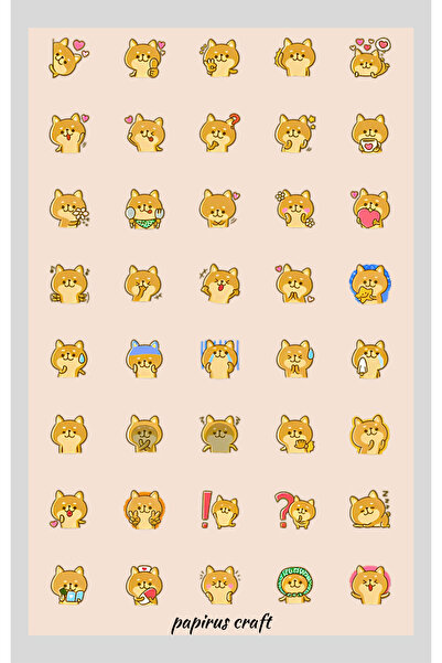 Craft PAPİRUS CRAFT KÜÇÜK KÖPEK 40 LI STİCKER ÇIKARTMA