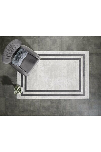 GÜMÜŞSUYU Black&brown 11297 Gri Doğal Iplik Viskon Halılar Modern Halılar Salon Halıları
