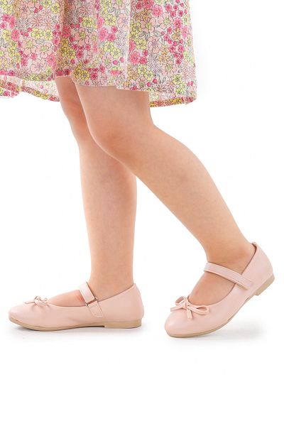 KARAMAZI Balerini cu velcro cu fundă Karaması pentru fete - Model 201
