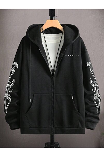 Adrift Fermuarlı Sweatshirt Manfinity EMRG Men Letter Graphic