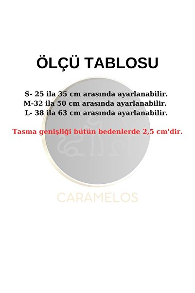 CARAMELOS İSİMLİ- KÜNYELİ AYARLANABİLİR KÖPEK BOYUN TASMASI 2,5 CM