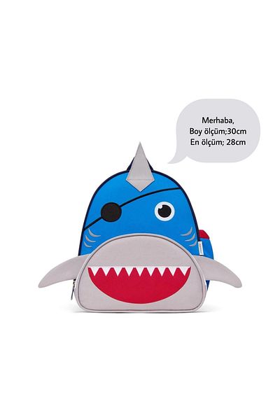 Magu Children's Shark Patterned Kindergarten Nursery Backpack