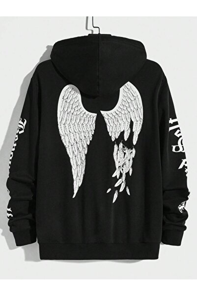 Adrift Mikina s kapucí Manfinity EMRG Men Wings & Letter Graphic