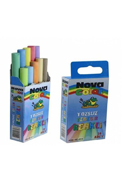 Nova Color Nova Renkli Tozsuz Tebeşir 10'lu 2 Paket