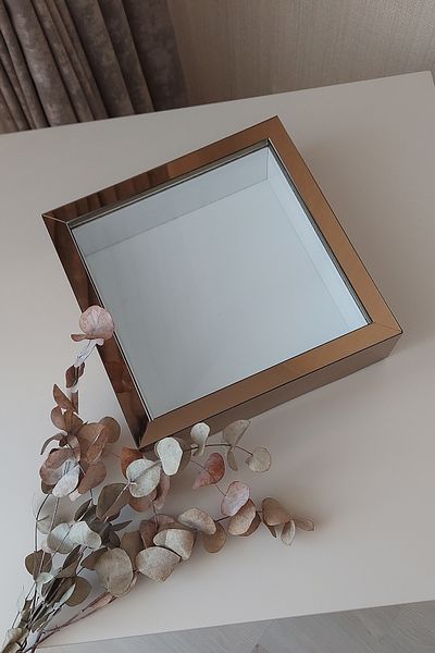 Verda Çerçeve 25x25 Cm Bronze Deep Memory Frame-6 Cm Depth Memory Frame Rose Box!Hkm Commerce