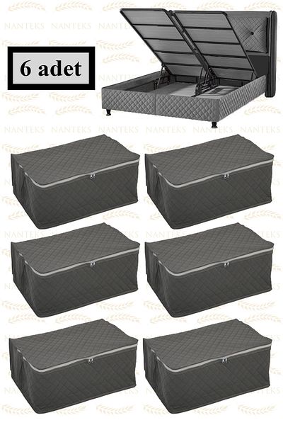 NUTEX 6 resturi de depozitare matlasate cu model sub bază 60x40x22 (GRI)
