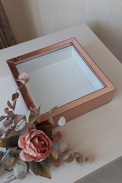 Verda Çerçeve 25x25 Cm Rosegold Deep Memory Frame-6 Cm Depth Memory Frame Rose Box!Hkm Commerce