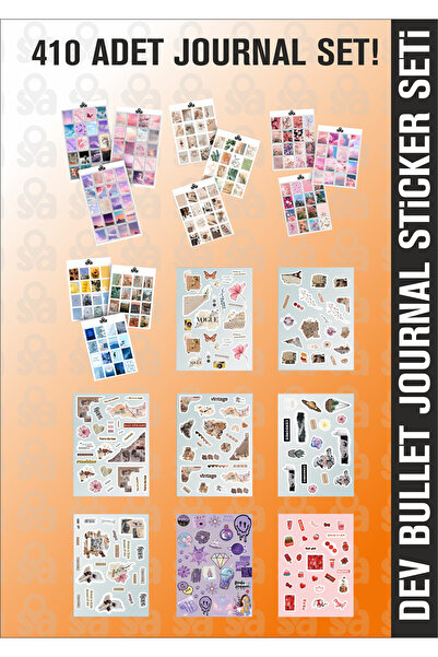 Sticker Adresim 410 Dev Journal Sticker Paketi - Ajanda - Planner - Bullet Jo...