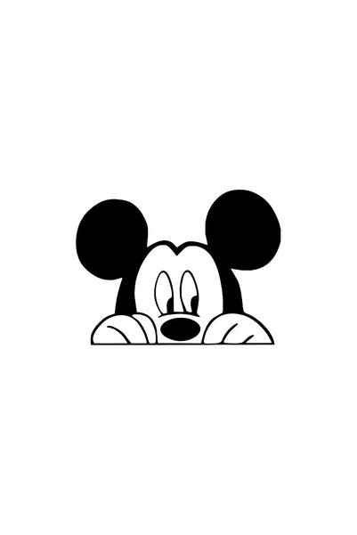 Generic Brand Mickey Facing the Window - Vehicle, Auto, Laptop, Wall Compatib...