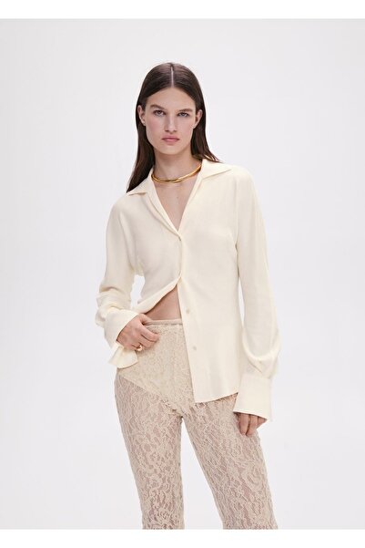 MANGO Woman Bedene Oturan Drape Gömlek