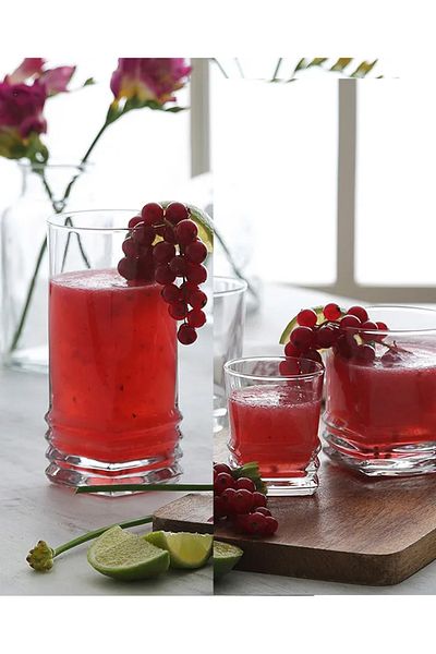 LAV Elegant Water Glass Dowry Set Soft Drink Glass Set 36 Pieces