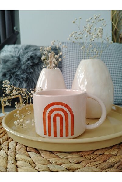 terraco ceramic Rainbow Handmade Ceramic Coffee Mug Bohemian