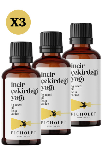 Picholet Soğuk Sıkım İncir Çekirdeği Yağı %100 Saf ( Pure Fig Seed Oil ) X3 Adet