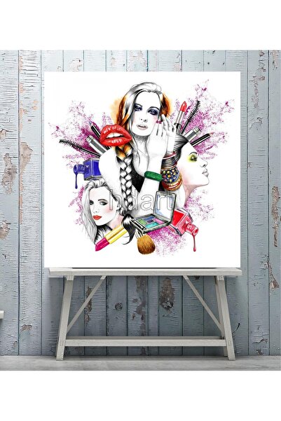 HDART Soyut Modern Kadın Kuaför Saç Tasarım Duvar Kanvas Tablo Tablosu