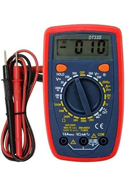 Genel Markalar Dt33d Dijital Multimetre Ölçü Al Volt Amper Ölçer