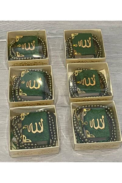 Classy 10 lu hediyelik dağıtmalık mevlidlik mini kuranıkerim ve tesbih setimiz yeşil renk