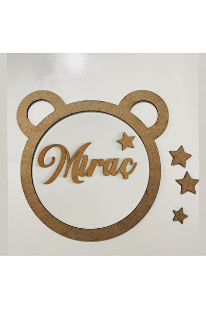 Genel Markalar Ayıcık Kasnak 30 cm Kişiye Özel İsimle Birlikte