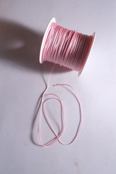 Eskişehir hobi sanat 0,8 mm 50 μέτρα μαργαριτάρι ροζ χρώμα Λεπτό κορδόνι αλεξίπτωτου Macrame βραχιόλι κολιέ κοσμήματα σχεδιασμού κορδόνι
