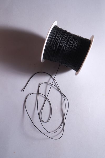 Eskişehir hobi sanat 0.8 Mm 50 Meters Black Color Parachute Floss Macrame Bracelet Necklace Jewelry Design Floss