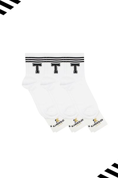 KARDEŞLER ÇORAP Унисекс тенис чорапи с буква Т (LETTER SOCKS) 3 чифта