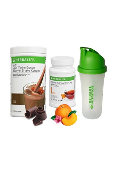 Herbalife شيكل شوكولاتة - شاي بالخوخ 50 جرام - شيكر