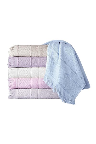 Menderes Home Cotton Collection Bukle Πετσέτα Χεριών με κρόσσια σε σκόνη