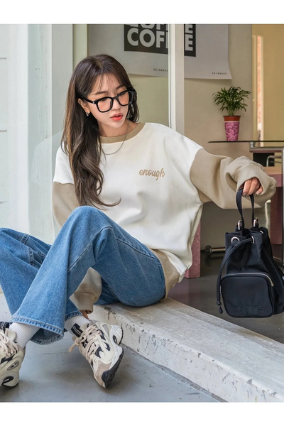 Machetta Φούτερ με λαιμόκοψη μεγάλου μεγέθους με στάμπα με 3 κλωστές