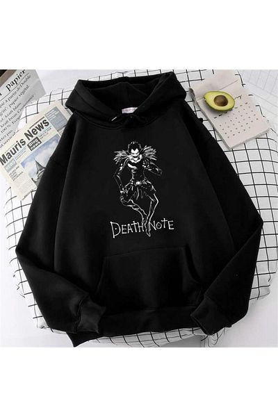 Touz Φούτερ με κουκούλα Death Note Ryuk με στάμπα μαύρου Unisex