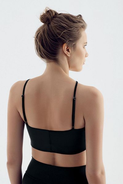 Artış Crop Top Sports Bustier με λουράκι από σχοινί
