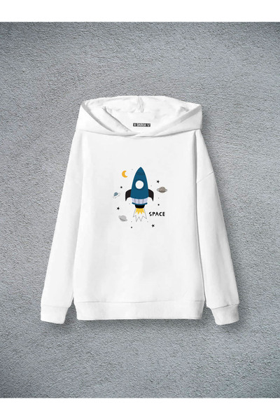 Darkia سويت شيرت بقلنسوة مطبوع بتصميم مخصص من Space Shuttle للأطفال البنات وا...