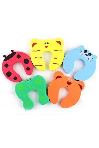 Yetkin Home Sevimli Çocuk Kapı Stoperi: Kapı Arası Parmak Koruyucu, Güvenliği Sağlar, 4 Adet Set