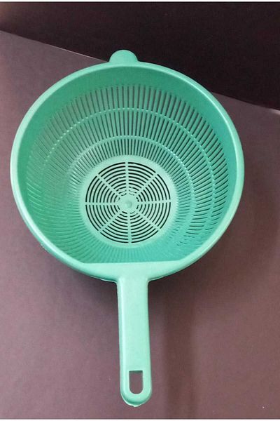 ÇEÇEN HOME Water Green Handle Strainer Multi-Purpose Strainer 23 cm