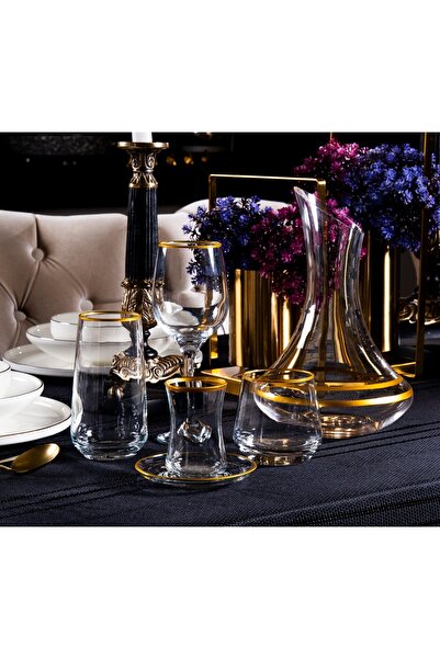 sudeka Gold Cam Sofra Seti 61 Parça 12 Kişilik