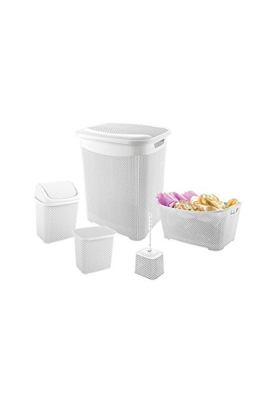 Blueeslife 5 parça banyo seti kirli damla