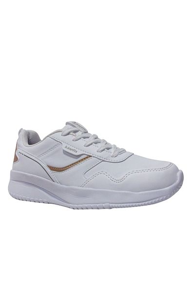 Kinetix White Gold Lace-Up Running Sneakers Sports Shoes