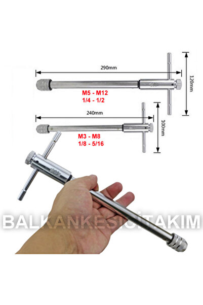 Fett No 2 Cırcırlı Kılavuz Kolu Uzun Tip M5 - M12 Arası