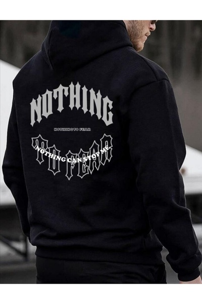 Sebesta Fashion SEBESTA FASHION NEW SEASON للجنسين سترة سوداء مطبوعة بقلنسوة ...