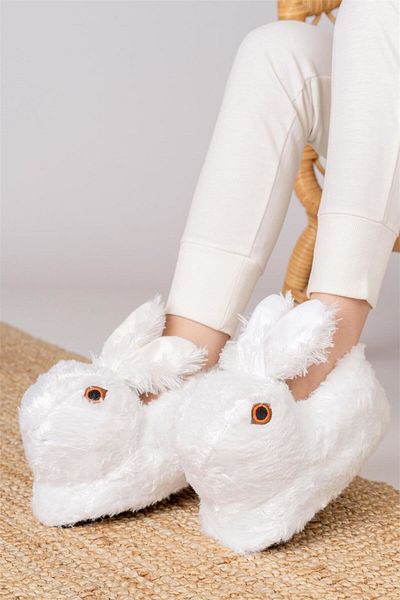 LETAO Λούτρινες παντόφλες Rabbit Figured Home Shoe