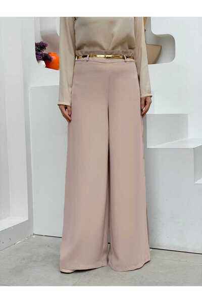 Bym Fashion Large Size Zippered Belt Accessory Trouser Skirt 0125-1 Cream