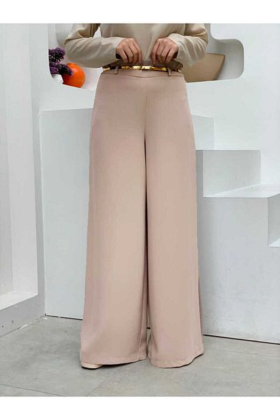 Bym Fashion Zippered Belt Accessory Trouser Skirt 0125 Cream