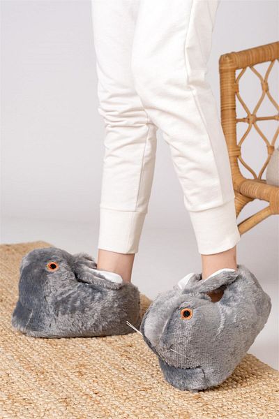 LETAO Λούτρινες παντόφλες Rabbit Figured Home Shoe