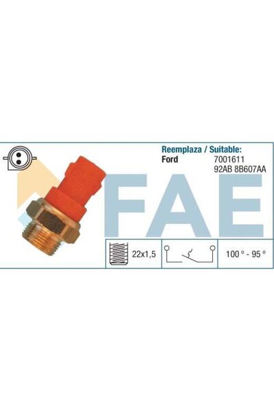 FAE FAN MUŞÜRÜ KIRMIZI -AC ESCORT 95 SONRASI 36340 FAE 92AB 8B607 AA